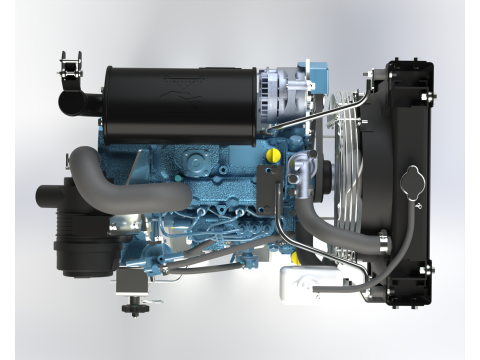 洋马 3TNM68 发动机 3D 模型