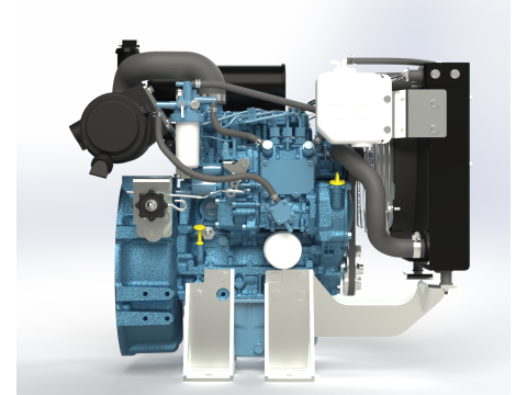 洋马 3TNM68 发动机 3D 模型