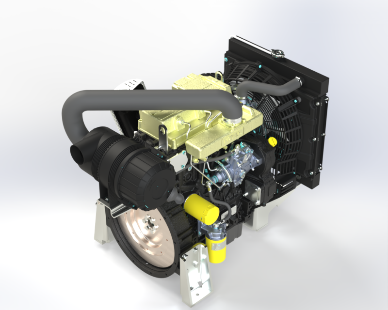 KohlerLombardini KDI 1903 M Engine 3D Model .c4d .max .obj .3ds .fbx .stl .blend 