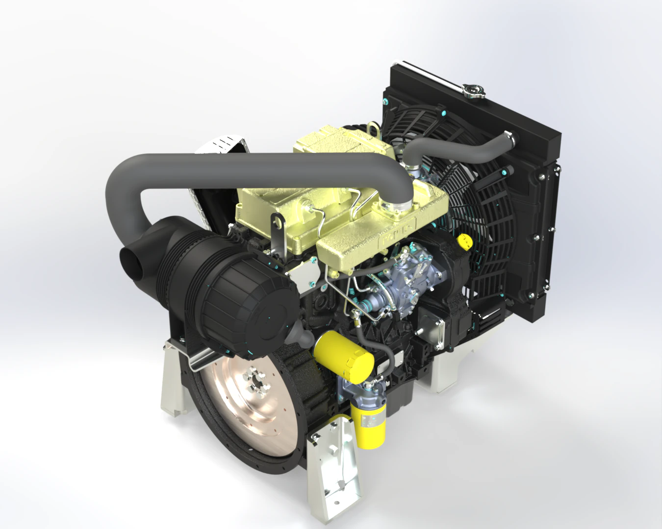 KohlerLombardini KDI 1903 M Engine 3D Model .c4d .max .obj .3ds .fbx .stl .blend 