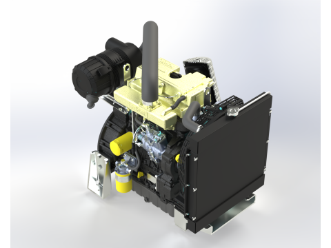 KohlerLombardini KDI 1903 M Engine 3D Model