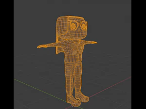 low poly girl model 3D Model