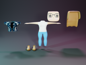 low poly girl model Model 3D