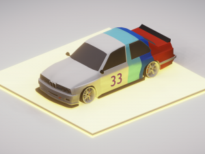 toon low poly cars package Modello 3D