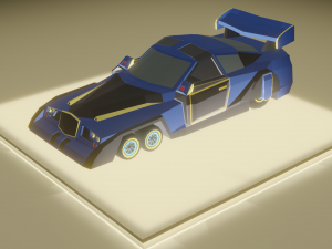 toon low poly cars package Modello 3D