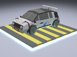 toon low poly cars package Modello 3D