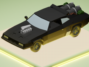 toon low poly cars package Modello 3D