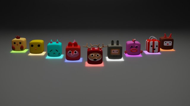 cubies 3D 模型 .c4d .max .obj .3ds .fbx .stl .blend 