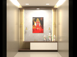 pujagher mandir for interior Modèle 3D