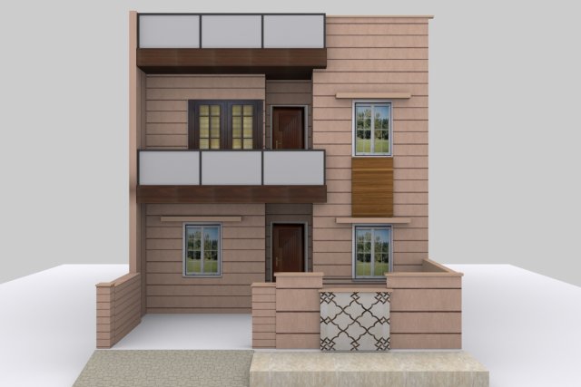 jodhpuri stone 3d elevation 3D Model .c4d .max .obj .3ds .fbx .stl .blend 