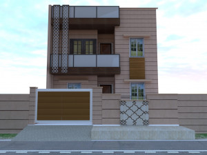 jodhpuri stone 3d elevation 3D Model
