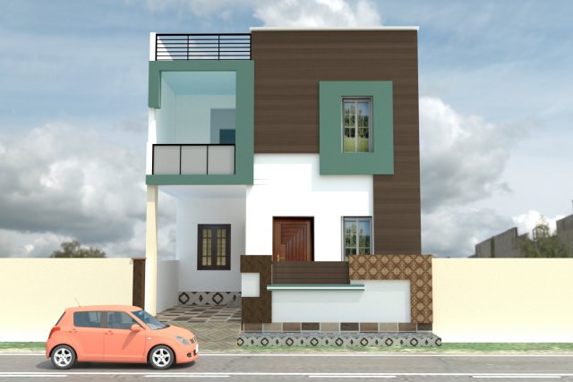 indian modern house 3D 模型 .c4d .max .obj .3ds .fbx .stl .blend 