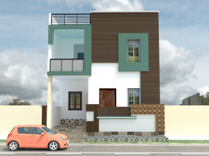 indian modern house 3D Model