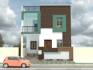 indian modern house 3D 模型
