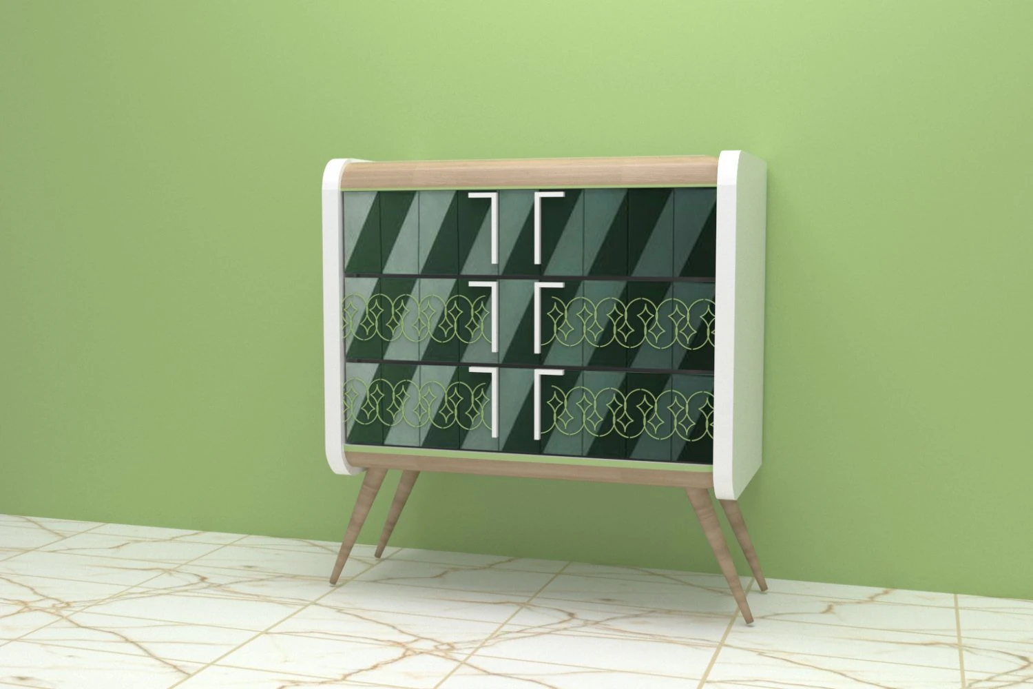 cabinet design 3D Model .c4d .max .obj .3ds .fbx .stl .blend 