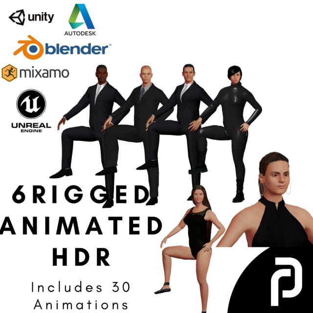 mega character pack 3D Model .c4d .max .obj .3ds .fbx .stl .blend 