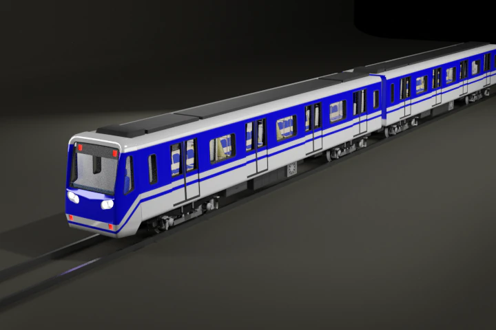 subway train 3D Model .c4d .max .obj .3ds .fbx .stl .blend 