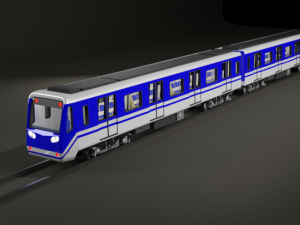 subway train 3D 模型