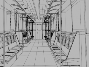 subway train Model 3D