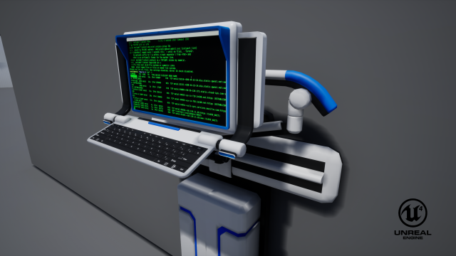 sci-fi terminal 3D Model .c4d .max .obj .3ds .fbx .stl .blend 