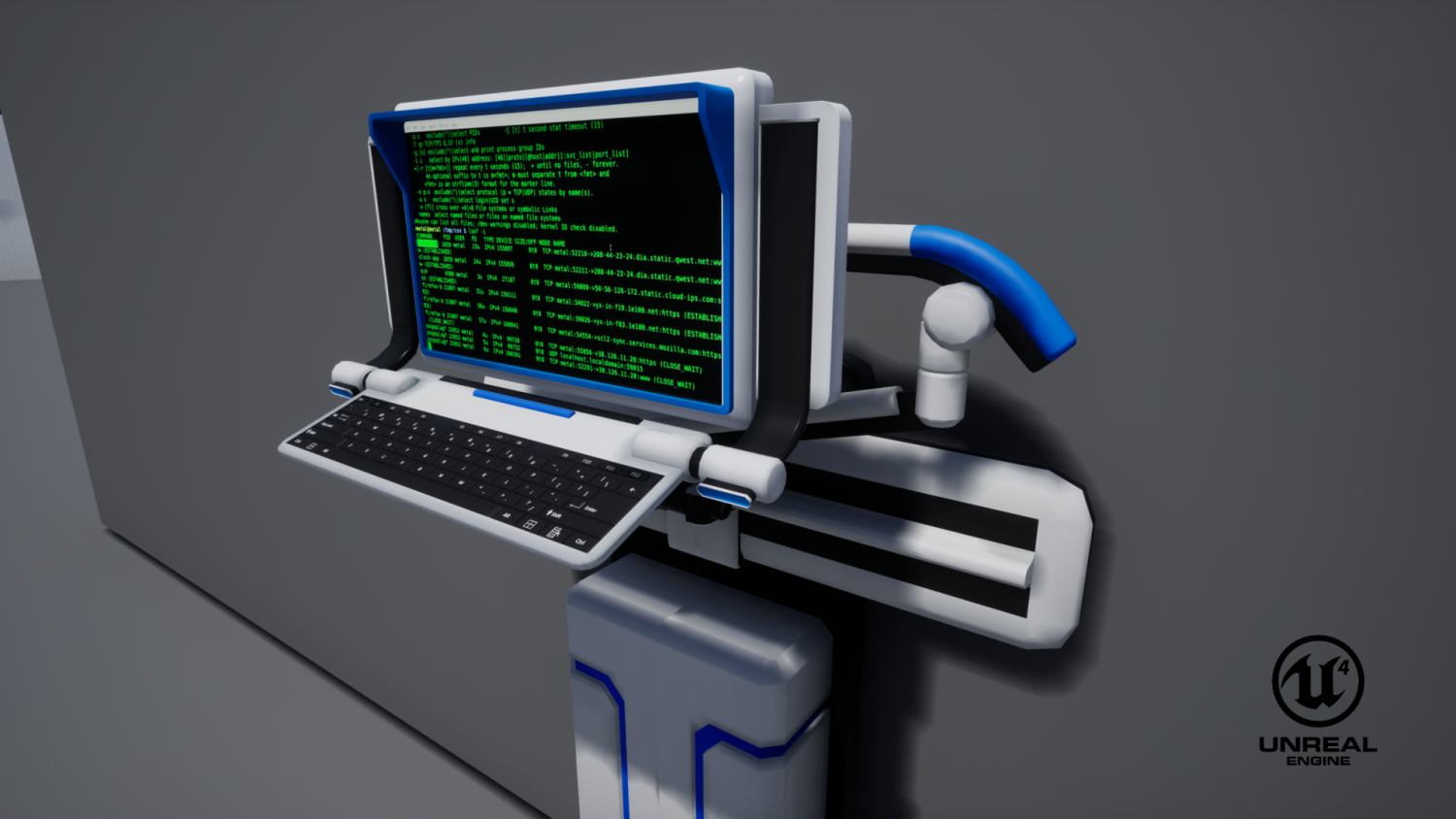 sci fi computer terminal screen