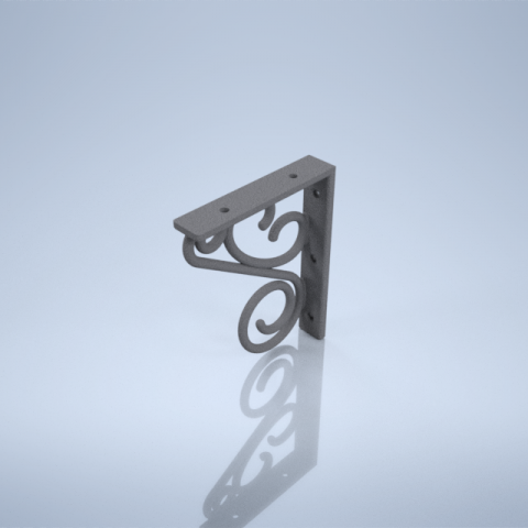 Imitation wrought iron bracket 3D प्रिंट मॉडल .c4d .max .obj .3ds .fbx .stl .blend