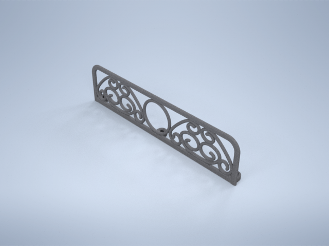 Artistic wrought iron fence 3D Принт Модель .c4d .max .obj .3ds .fbx .stl .blend 