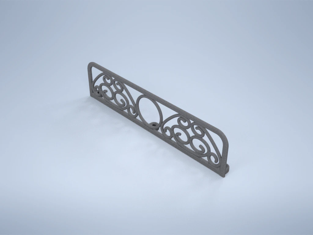 Artistic wrought iron fence 3D Print Model .c4d .max .obj .3ds .fbx .stl .blend 