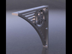 Artistic wrought iron fence 3D Print Model