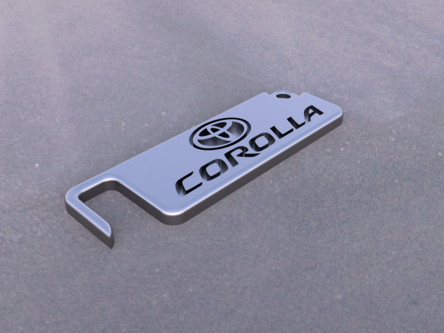 KEY RING HOLDER FOR CELL PHONE COROLLA 3D Baskı Modeli .c4d .max .obj .3ds .fbx .stl .blend