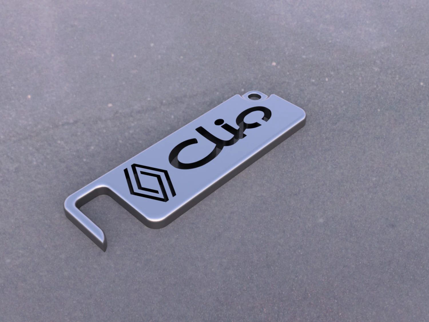KEY RING HOLDER FOR CELL PHONE RENAULT CLIO 3D Print Model .c4d .max .obj .3ds .fbx .stl .blend 