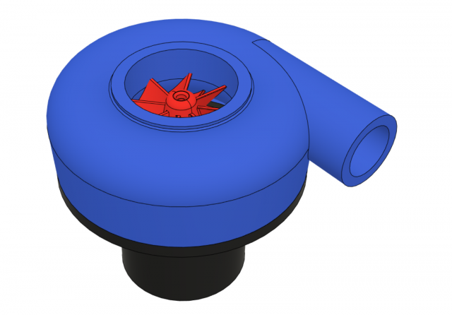 small turbocharger Modello di stampa 3D .c4d .max .obj .3ds .fbx .stl .blend 