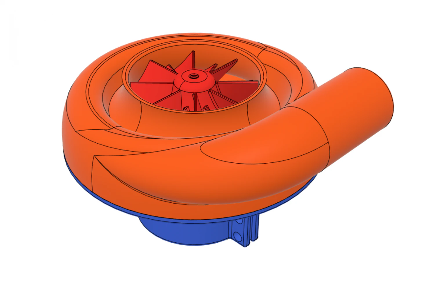 turbocharger dc 775 electric motor 3d print model 3D Print Model .c4d .max .obj .3ds .fbx .stl .blend 