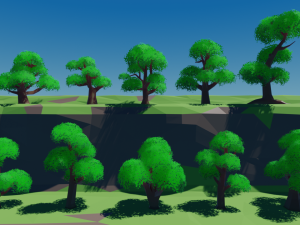 lowpoly trees oak-type 3D Model