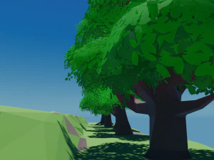 lowpoly trees oak-type 3D Model