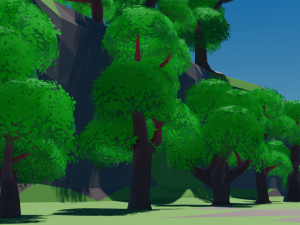 lowpoly trees oak-type Modèle 3D