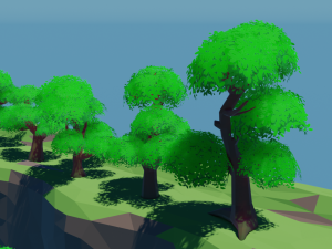 lowpoly trees oak-type Modèle 3D