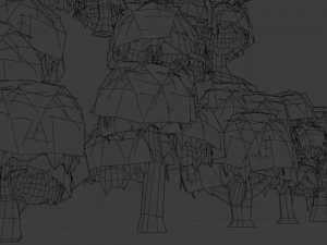 lowpoly trees oak-type Modèle 3D