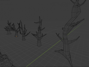 lowpoly trees oak-type Modèle 3D