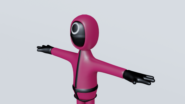 squid game soldier 3Dモデル .c4d .max .obj .3ds .fbx .stl .blend 