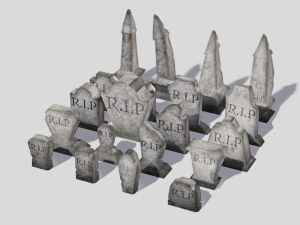 helloween tombstone pack 3Dモデル