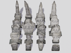 helloween tombstone pack 3D Model