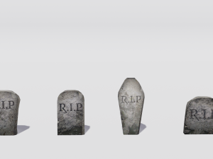 helloween tombstone pack 3D Model