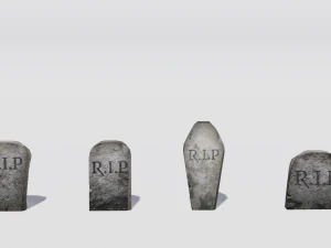 helloween tombstone pack 3D Model