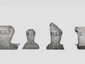 helloween tombstone pack 3D Model