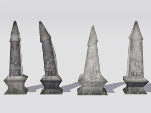 helloween tombstone pack 3D Model
