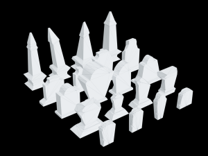 helloween tombstone pack 3D Model