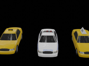 passenger car pack vr ar low-poly 3Dモデル