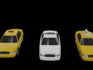 passenger car pack vr ar low-poly 3D Model