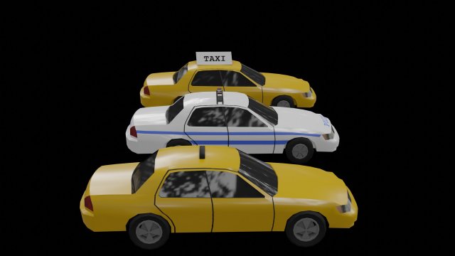 passenger car pack vr ar low-poly 3Dモデル .c4d .max .obj .3ds .fbx .stl .blend 